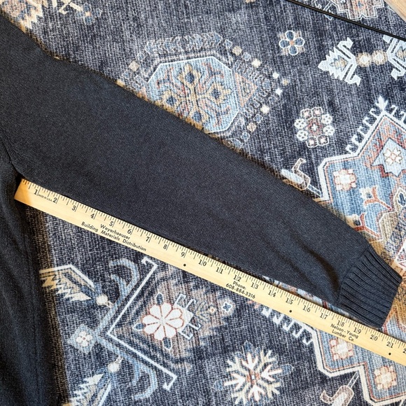 J Crew Men’s 1/4 Button Charcoal Gray Pullover Sweater 100% Cotton Size Large - Picture 8 of 8
